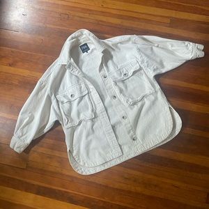 Zara oversized canvas jacket XS-S